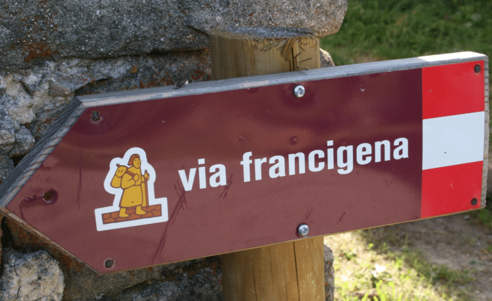 Cartello della Via Francigena